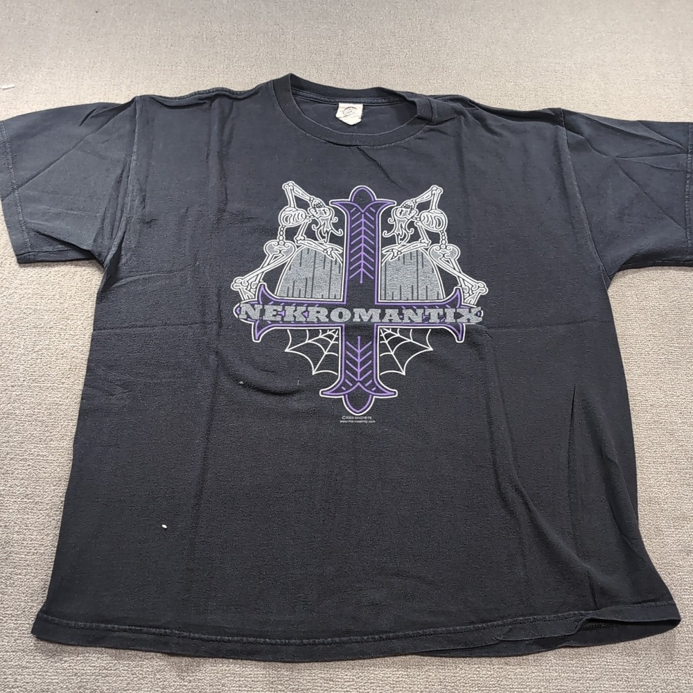 2009 Machete‎ Necromantix Vtg Black Tour Band T Shirt Large L